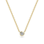 Sif 18 karat forgyldt sterling sølv Halskæde Sarzana Uno Creolo SJ - N2632 - CZ - YG - Urma.dk