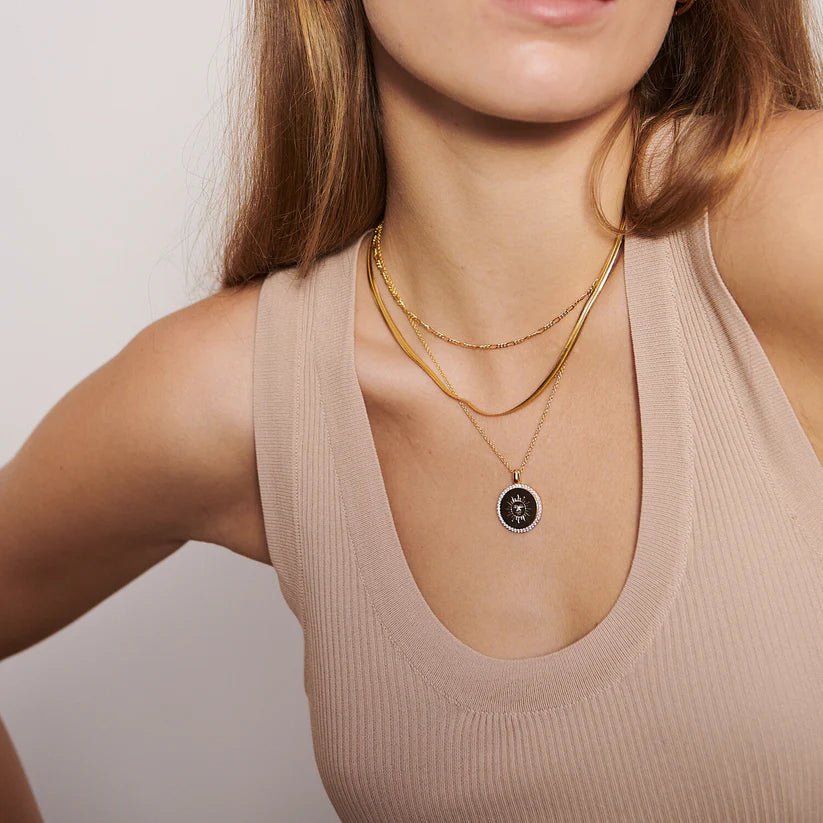 Sif 18 karat forgyldt sterling sølv Halskæde Serpente SJ - C62022 - SG - Urma.dk