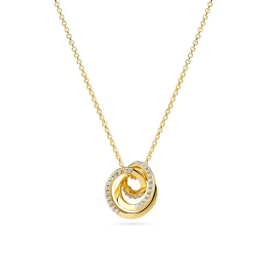 Sif 18 karat forgyldt sterling sølv Halskæde Spirale Piccolo SJ - N2588 - CZ - YG - Urma.dk