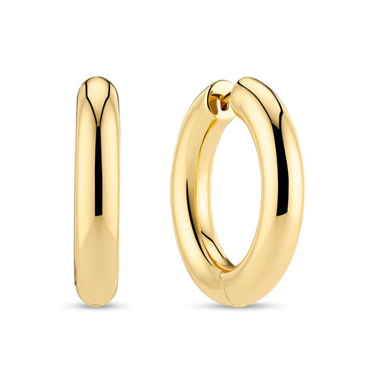 Sif 18 karat Forgyldt sterling sølv Øreringe Carrara Pianura X - Grande SJ - E2476 - YG - Urma.dk