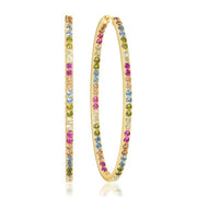 Sif 18 karat forgyldt sterling sølv Øreringe Ellisse Grande Multi SJ - E2314 - XCZ - YG - Urma.dk