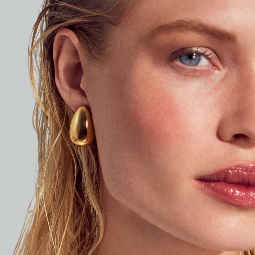 Sif 18 karat forgyldt sterling sølv Øreringe Goccia Grande SJ - E2580 - YG - Urma.dk