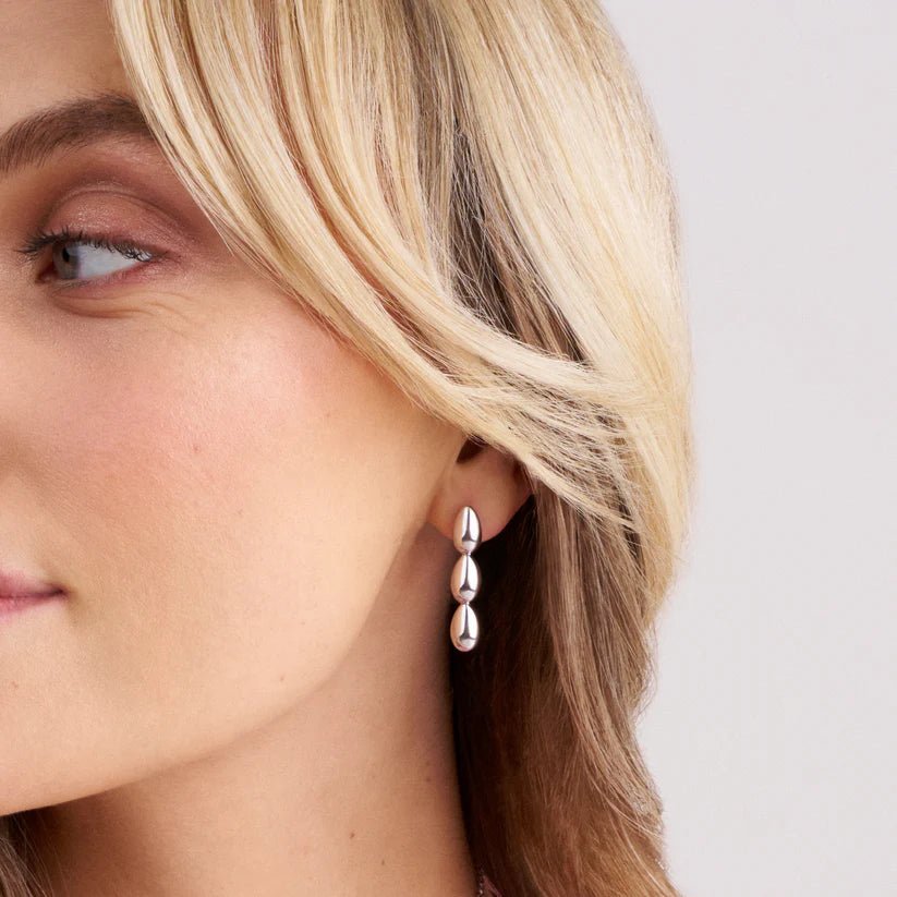 Sif 18 karat Forgyldt sterling sølv Øreringe Goccia Pianura Medio SJ - E2592 - YG - Urma.dk