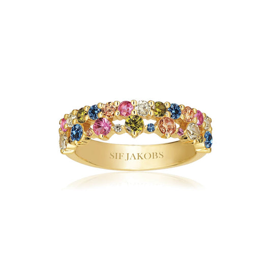 Sif 18 karat forgyldte Livigno Ringe SJ - R2367 - XCZ - YG - Urma.dk