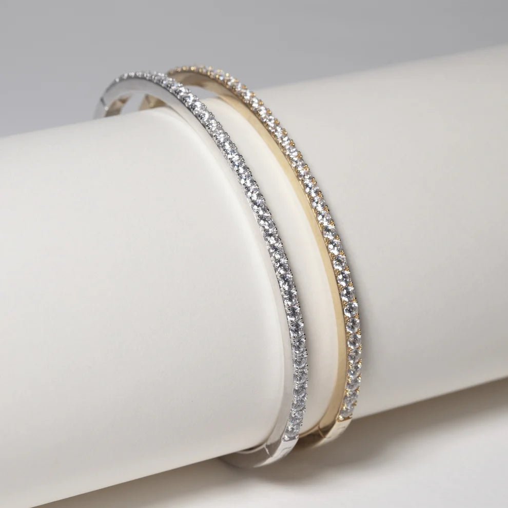 Sif 925 Sterling sølv Bangle Ellisse Medium SJ - BG2344 - CZ - Urma.dk