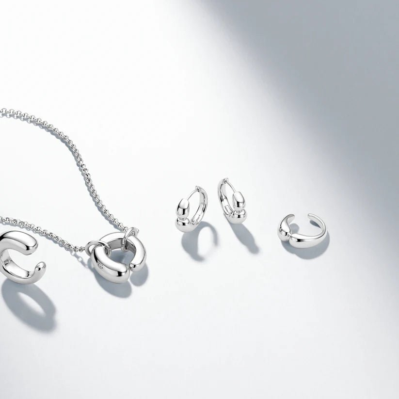 Sif 925 Sterling sølv Goccia Circolo Pianura Halskæde SJ - N2586 - Urma.dk