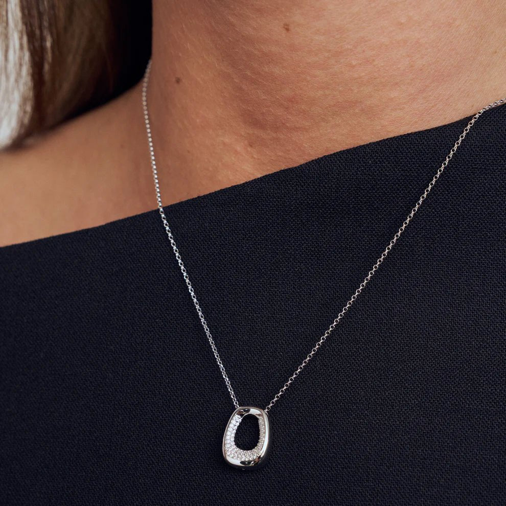 Sif 925 sterling sølv Halskæde Borsa Piccolo SJ - N2620 - CZ - Urma.dk