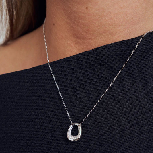 Sif 925 sterling sølv Halskæde Borsa Piccolo SJ - N2620 - CZ - Urma.dk