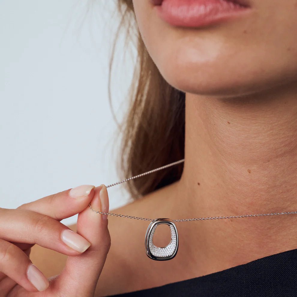 Sif 925 sterling sølv Halskæde Borsa Piccolo SJ - N2621 - CZ - Urma.dk