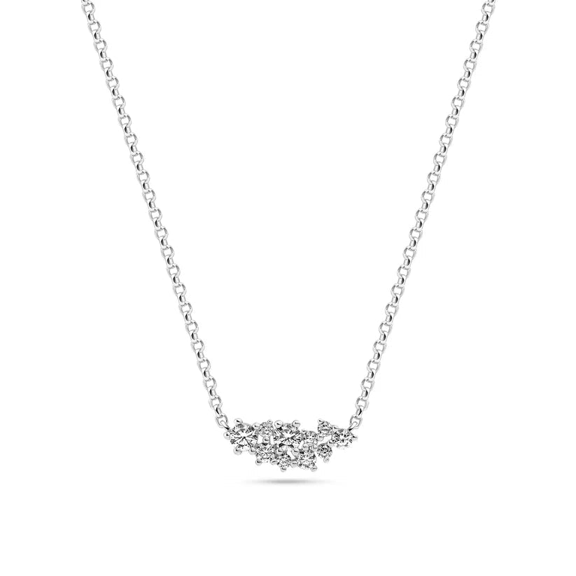 Sif 925 sterling sølv Halskæde Cristallo Piccolo SJ - N2497 - CZ - Urma.dk