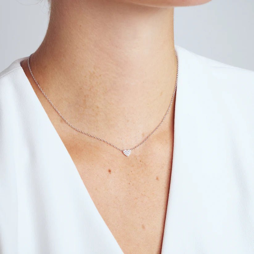 Sif 925 Sterling sølv Halskæde Cuore SJ - N2705 - CZ - Urma.dk