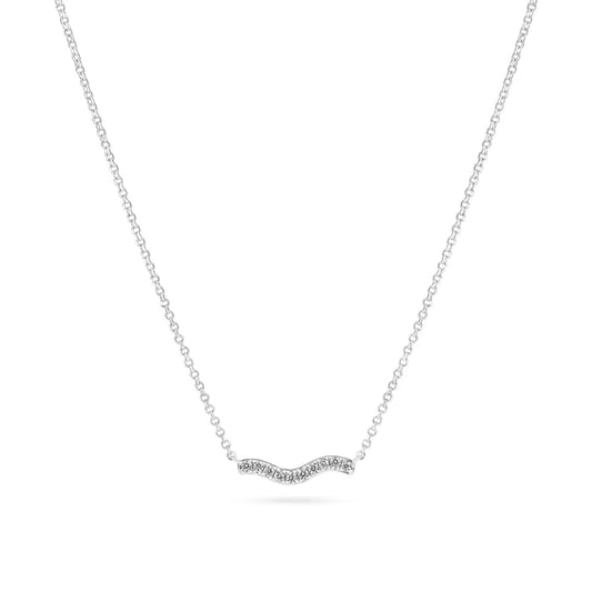 Sif 925 sterling sølv Halskæde Ellera Waves SJ - N3859 - CZ - Urma.dk