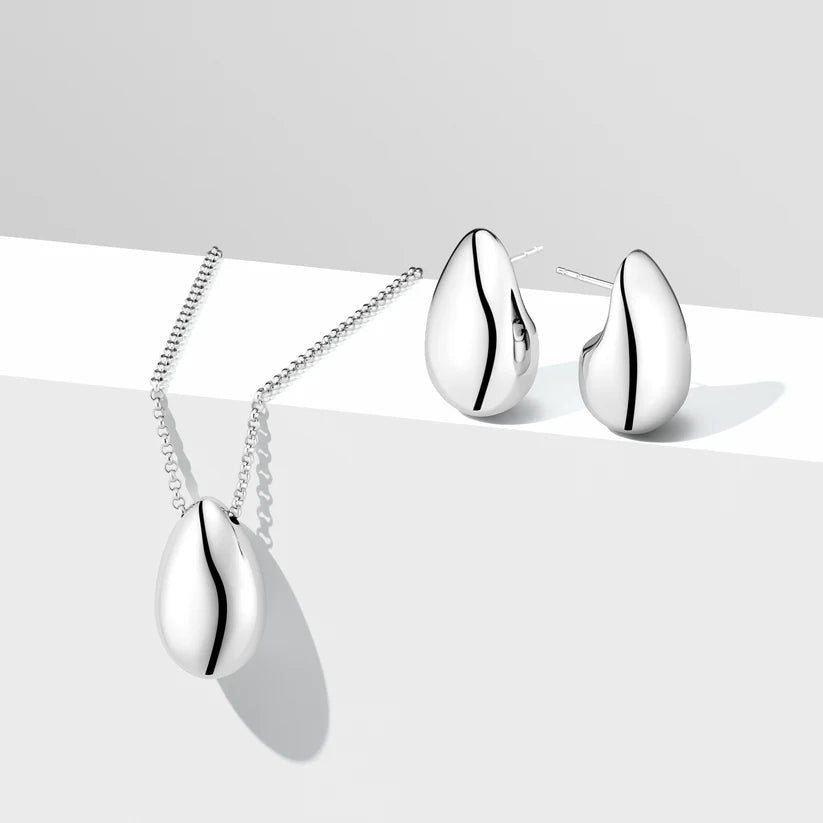 Sif 925 sterling sølv Halskæde Goccia Grande SJ - N2580 - Urma.dk