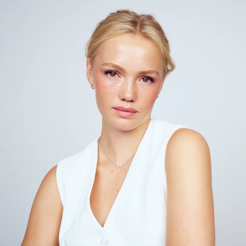 Sif 925 Sterling sølv Halskæde Lucente Tre SJ - N2703 - CZ - Urma.dk