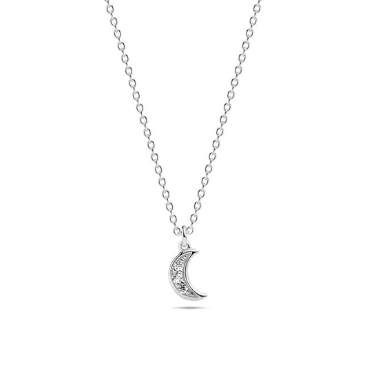 Sif 925 Sterling sølv Halskæde Luna SJ - N2707 - CZ - Urma.dk