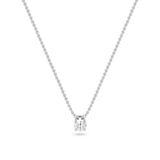 Sif 925 Sterling sølv Halskæde Ovale SJ - N2744 - CZ - Urma.dk