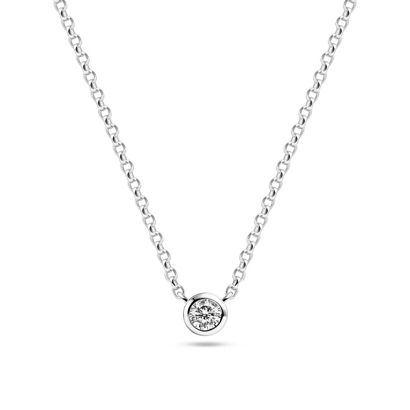 Sif 925 Sterling sølv Halskæde Sarzana Uno Creolo SJ - N2632 - CZ - Urma.dk