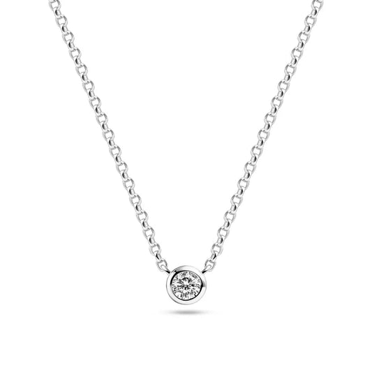 Sif 925 Sterling sølv Halskæde Sarzana Uno Creolo SJ - N2632 - CZ - Urma.dk