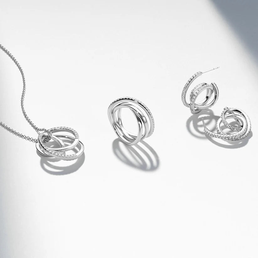 Sif 925 sterling sølv Halskæde Spirale Piccolo SJ - N2588 - CZ - Urma.dk