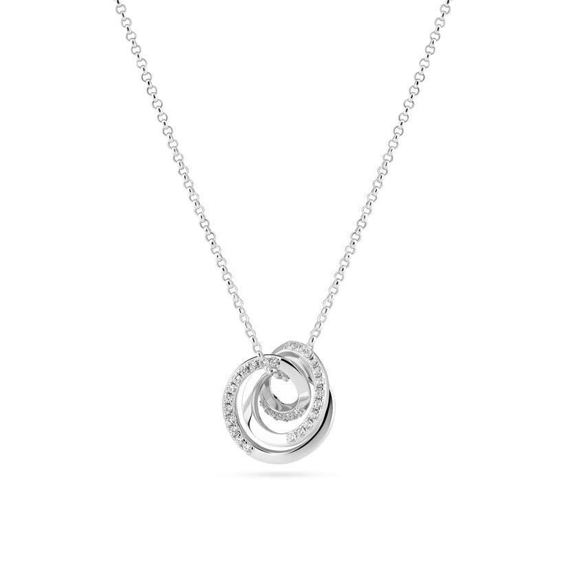 Sif 925 sterling sølv Halskæde Spirale Piccolo SJ - N2588 - CZ - Urma.dk
