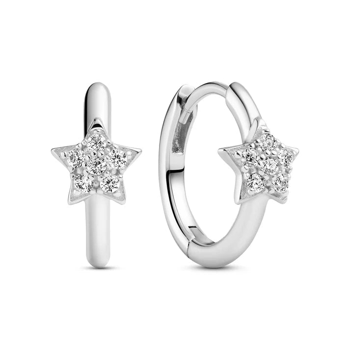 Sif 925 Sterling sølv Øreringe Astri Creolo SJ - E2704 - CZ - Urma.dk