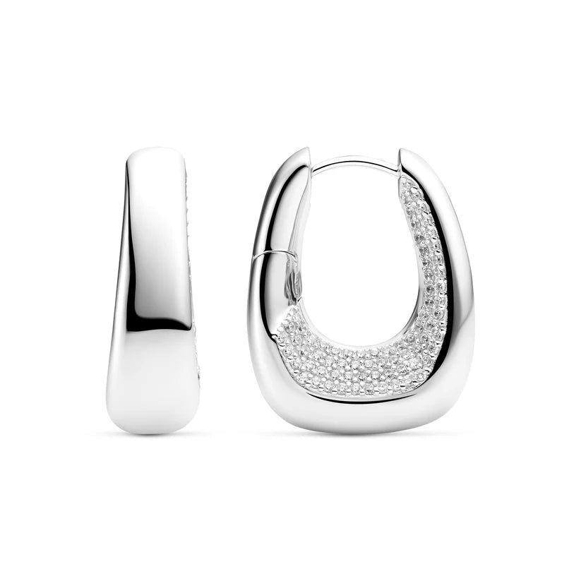 Sif 925 sterling sølv Øreringe Borsa Grande SJ - E2621 - CZ - Urma.dk