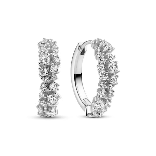 Sif 925 sterling sølv Øreringe Cristallo Creolo SJ - E2493 - CZ - Urma.dk