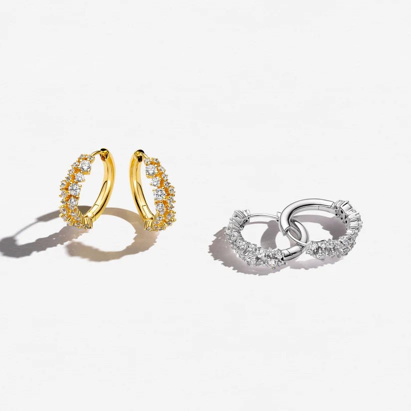 Sif 925 sterling sølv Øreringe Cristallo Creolo SJ - E2493 - CZ - Urma.dk