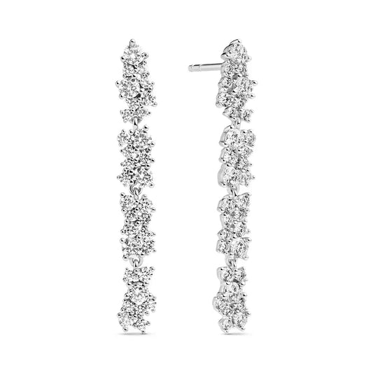 Sif 925 sterling sølv Øreringe Cristallo Lungo SJ - E2495 - CZ - Urma.dk
