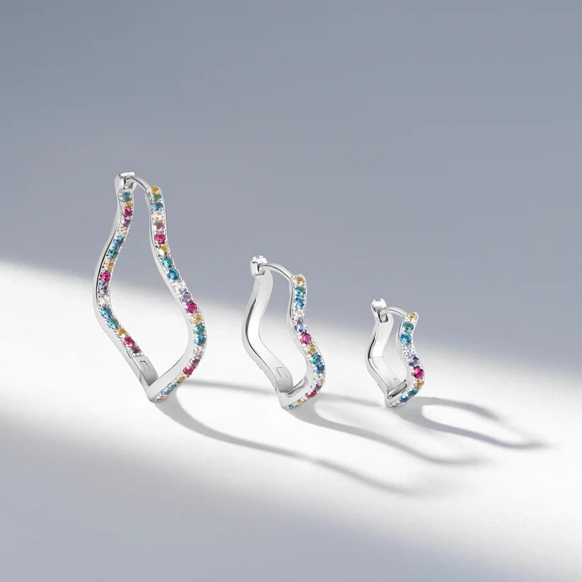 Sif 925 Sterling sølv Øreringe Ellera Waves Grande SJ - E3869 - XCZ - Urma.dk