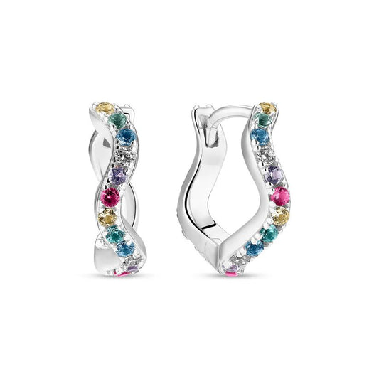 Sif 925 Sterling sølv Øreringe Ellera Waves Medio SJ - E3859 - XCZ - Urma.dk