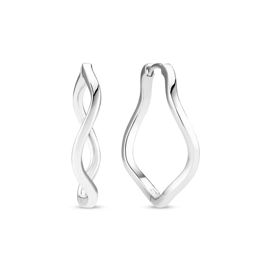 Sif 925 Sterling sølv Øreringe Ellera Waves Pianura X - Grande SJ - E3879 - Urma.dk