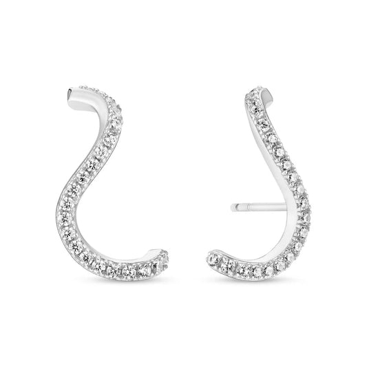 Sif 925 Sterling sølv Øreringe Ellera Waves SJ - E3890 - CZ - Urma.dk