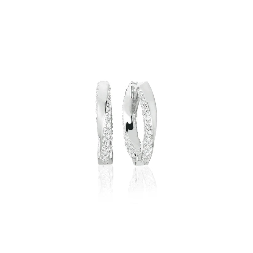 Sif 925 Sterling sølv Øreringe Ferrara Medio SJ - E12109 - CZ - SS - Urma.dk