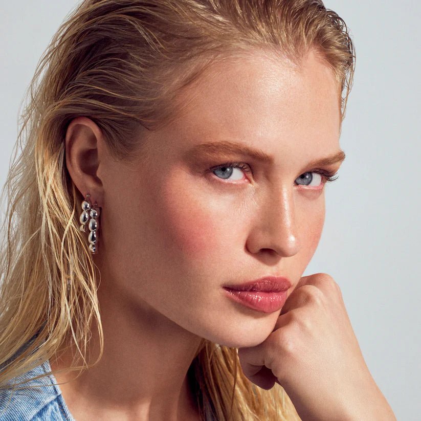 Sif 925 sterling sølv Øreringe Goccia Cerchi Pianura Medio SJ - E2594 - Urma.dk