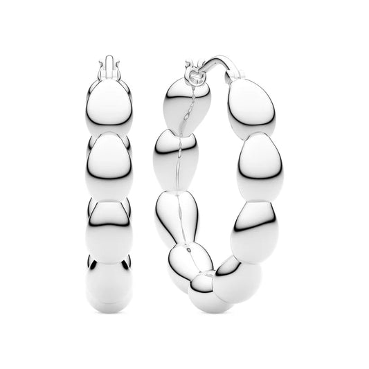 Sif 925 sterling sølv Øreringe Goccia Cerchietto Medio SJ - E2597 - Urma.dk