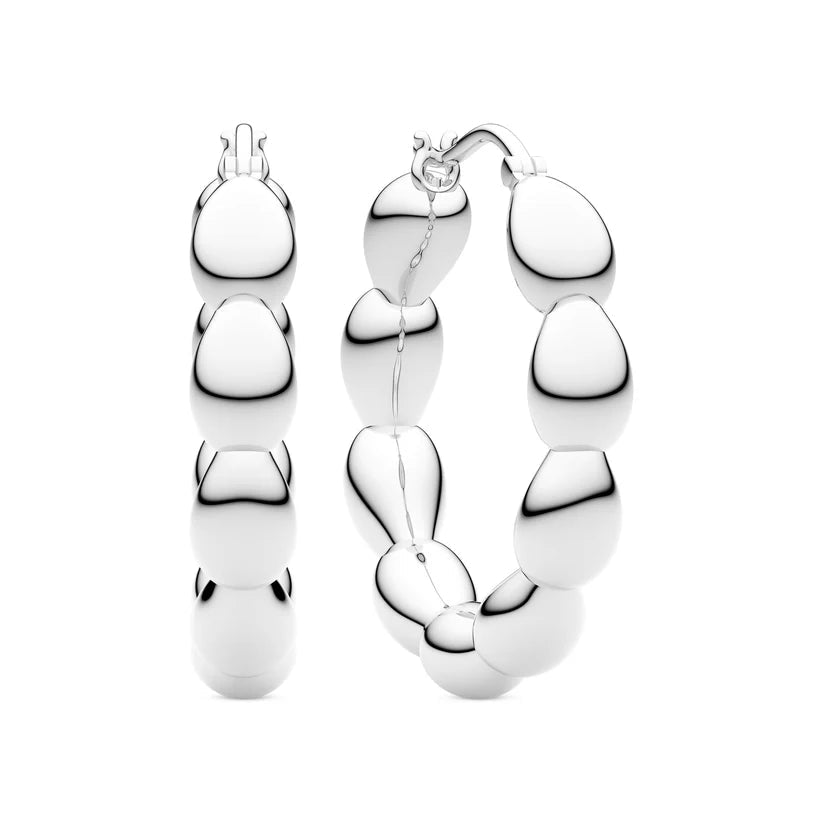 Sif 925 sterling sølv Øreringe Goccia Cerchietto Medio SJ - E2597 - Urma.dk