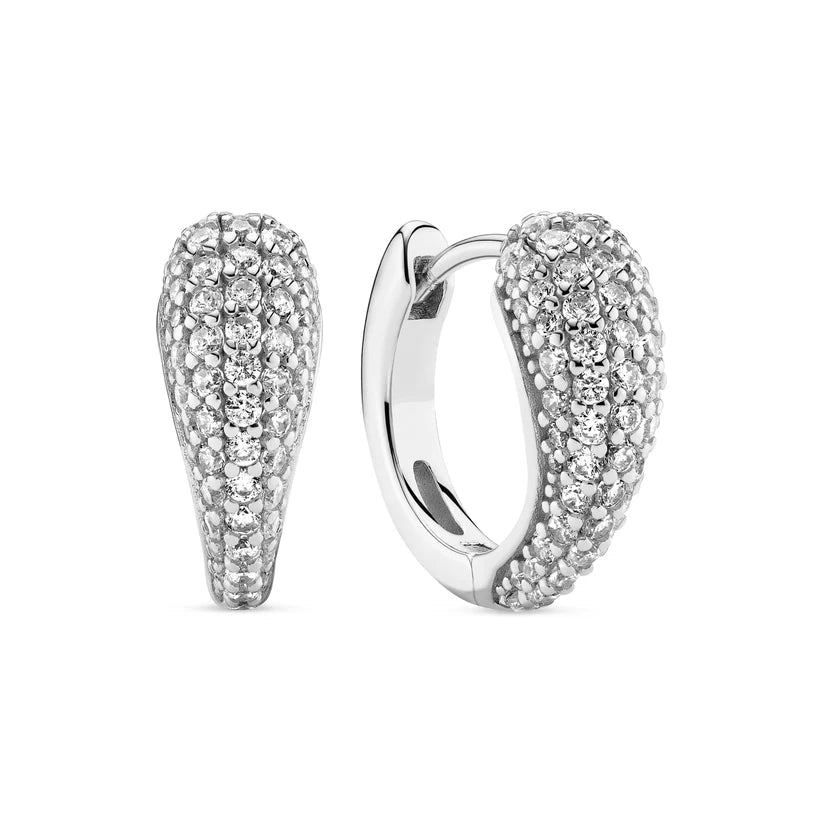 Sif 925 sterling sølv Øreringe Goccia Circolo SJ - E2753 - CZ - Urma.dk