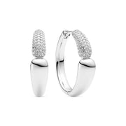 Sif 925 sterling sølv Øreringe Goccia Creolo SJ - E2584 - CZ - Urma.dk