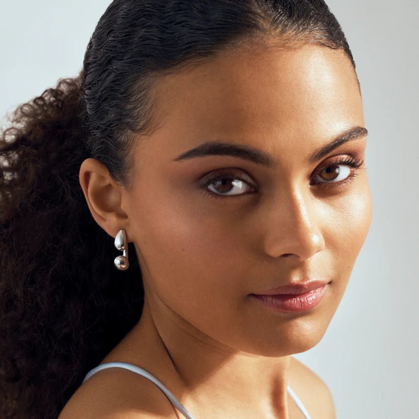 Sif 925 Sterling sølv Øreringe Goccia Due Pianura Grande SJ - E2585 - Urma.dk