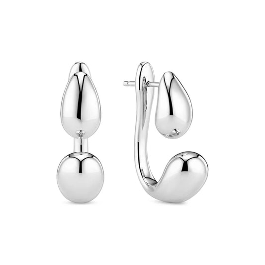 Sif 925 Sterling sølv Øreringe Goccia Due Pianura Grande SJ - E2585 - Urma.dk