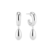 Sif 925 Sterling sølv Øreringe Goccia Pendolo Pianura SJ - E2587 - Urma.dk