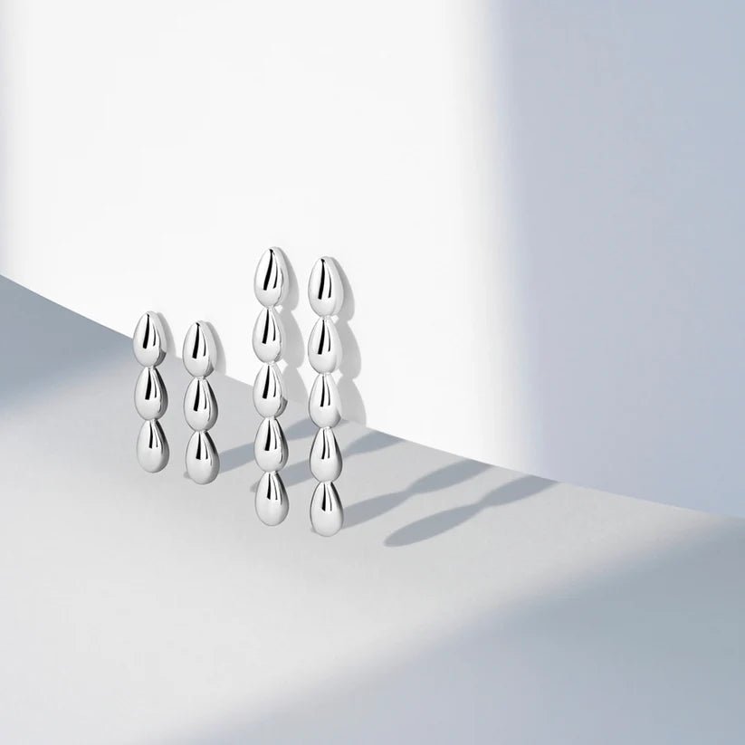 Sif 925 Sterling sølv Øreringe Goccia Pianura Grande SJ - E2593 - Urma.dk