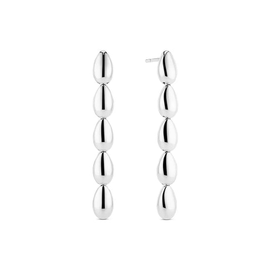 Sif 925 Sterling sølv Øreringe Goccia Pianura Grande SJ - E2593 - Urma.dk