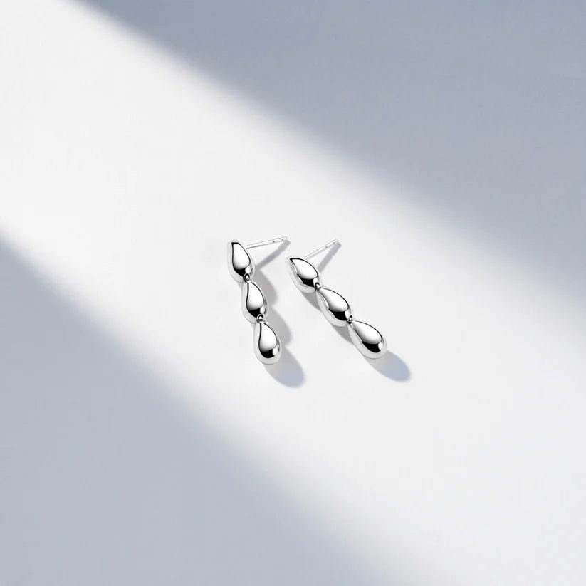Sif 925 Sterling sølv Øreringe Goccia Pianura Medio SJ - E2592 - Urma.dk
