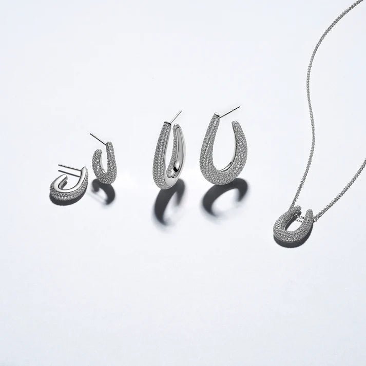 Sif 925 Sterling sølv Øreringe Goccia Piccolo SJ - E2486 - CZ - Urma.dk