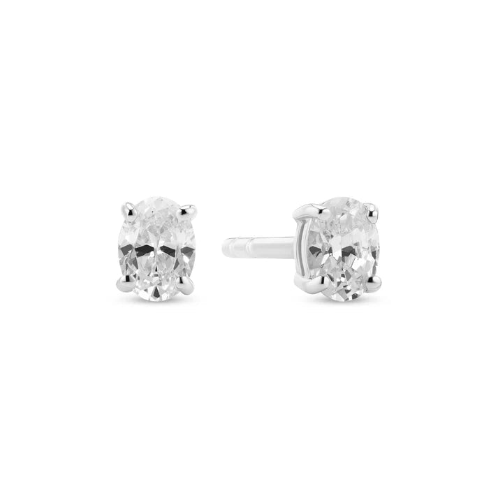 Sif 925 Sterling sølv Øreringe Ovale SJ - E2744 - CZ - Urma.dk