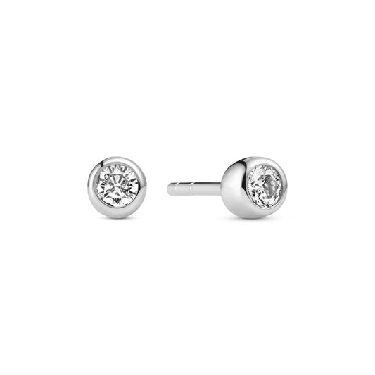 Sif 925 Sterling sølv Øreringe Sarzana Uno Hvid SJ - E2629 - CZ - Urma.dk