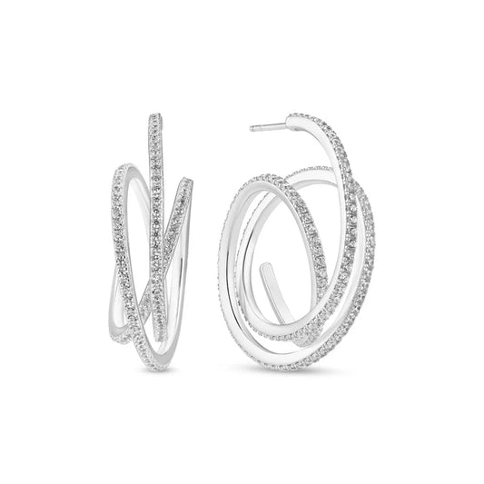 Sif 925 Sterling sølv Øreringe Spirale Grande SJ - E2591 - CZ - Urma.dk