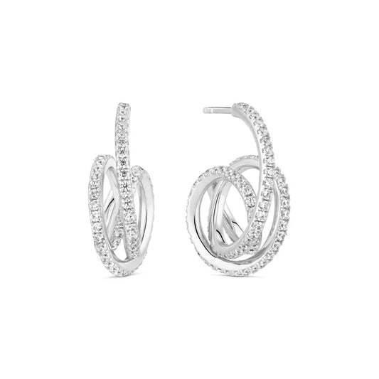 Sif 925 Sterling sølv Øreringe Spirale Piccolo SJ - E2590 - CZ - Urma.dk